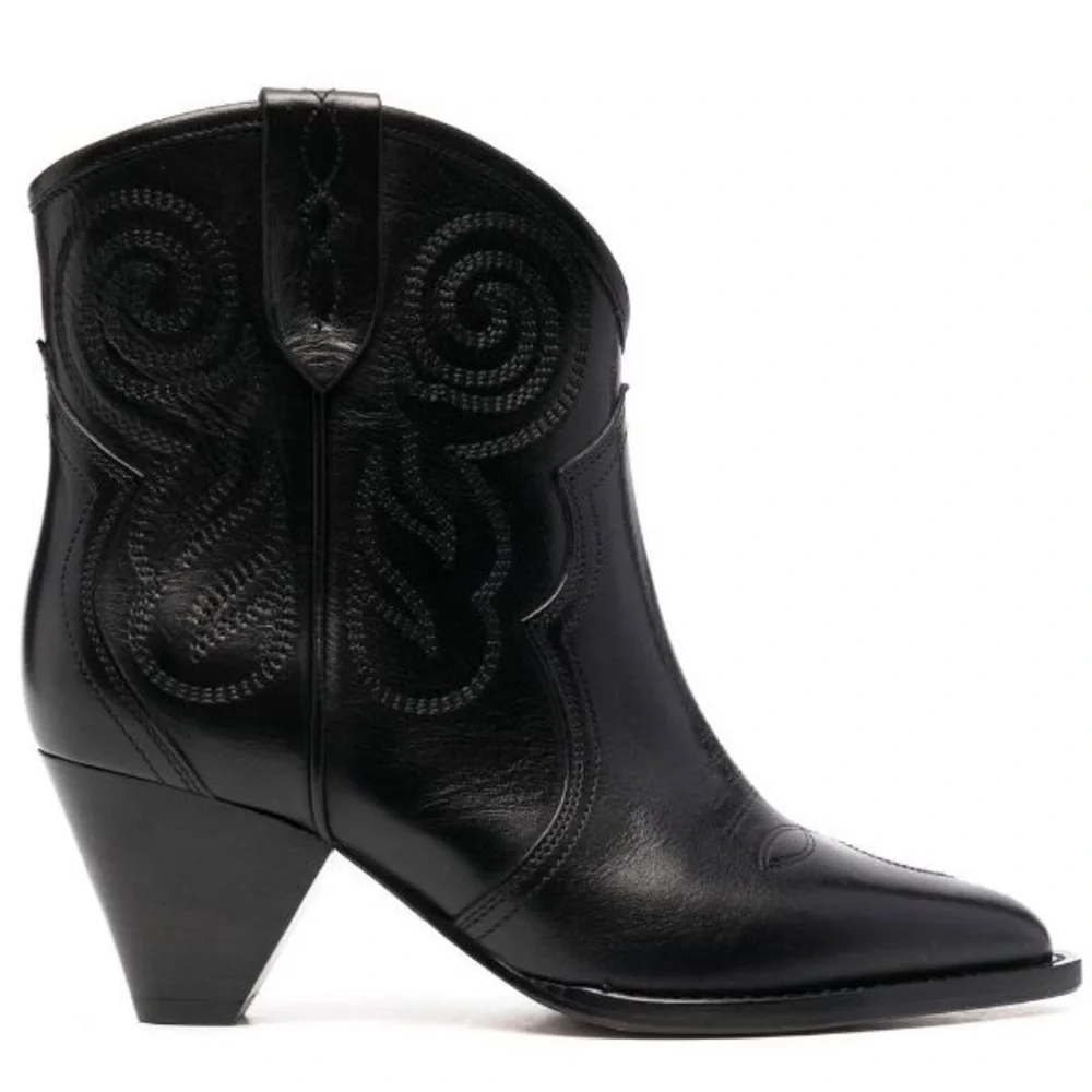 ISABEL MARANT Darizo Mid-Heel Ankle Boots Size 41 - Picture 4 of 16